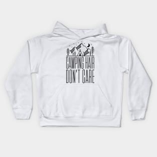 camping hair dont care Kids Hoodie